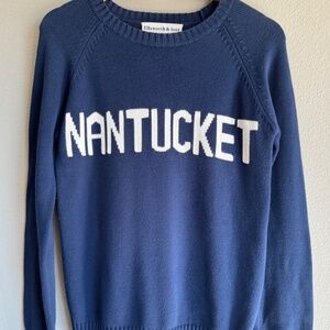 Ellsworth Ivy Navy Nantucket Sweater EEUC - size small  SO cute and preppy!